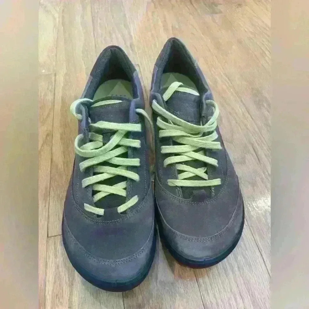 Ecco Sneakers Womens 11 EU 42 Natural Motion Golf Shoes Brown/Gray Suede Lace Up